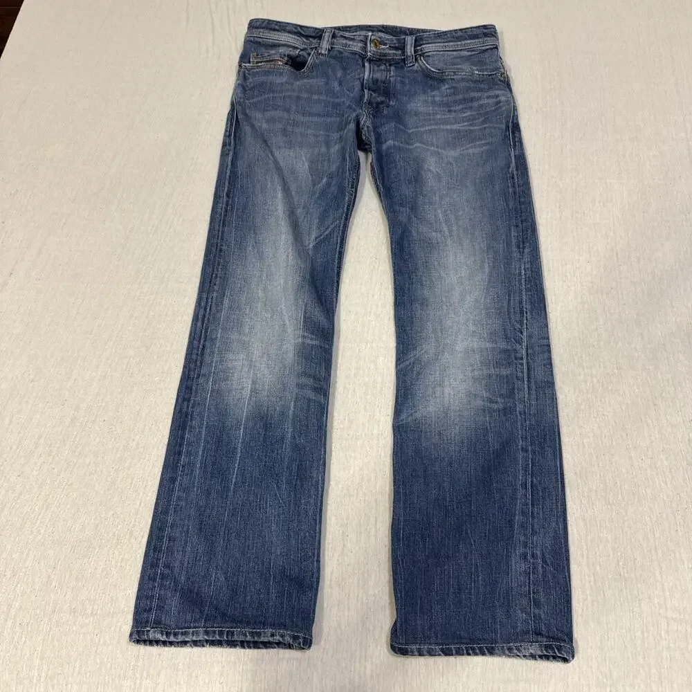 Diesel Safado Straight Mens 32x32 Blue Jeans Wash Cowboy Western Nice Fade EUC